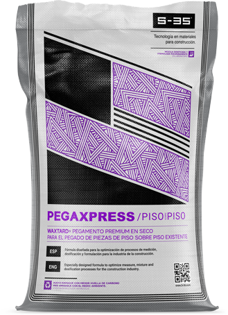 Saco de 25 kg de Pegaxpress Piso sobre piso